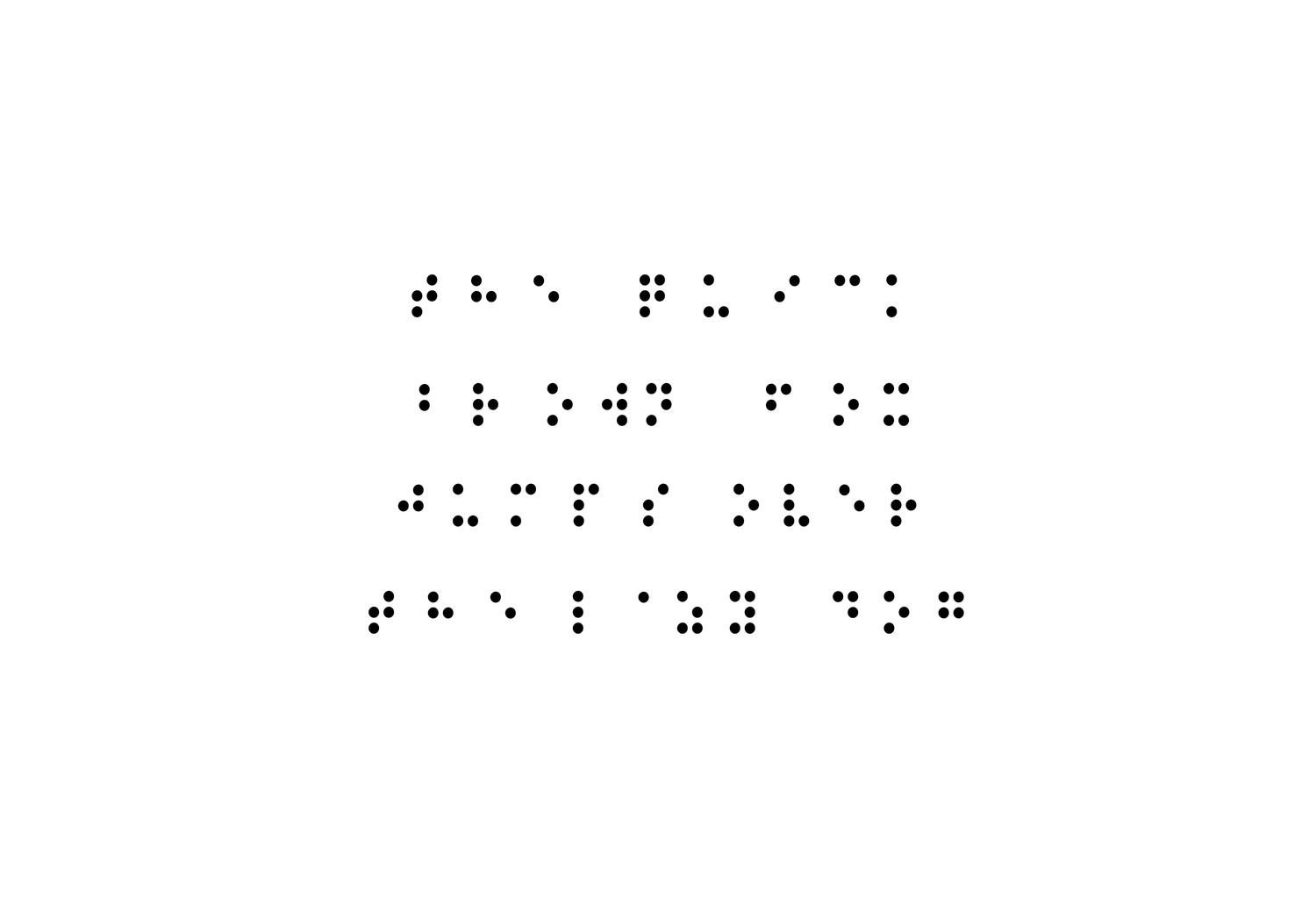 Braille Type by Joe Hill combination of Braille and normal lettering